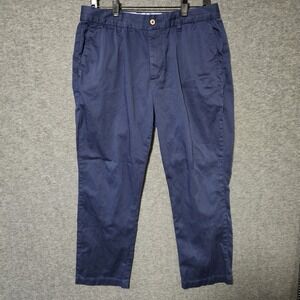 Tommy Bahama Pants Mens 32x30 Blue‎ Chino Flat Front Straight Golf Mid Rise